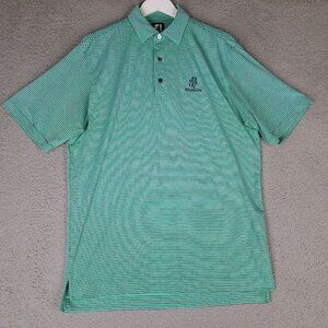 FootJoy Polo Shirt Adult Medium Golf Performance Striped Reunion Golf Club Men's